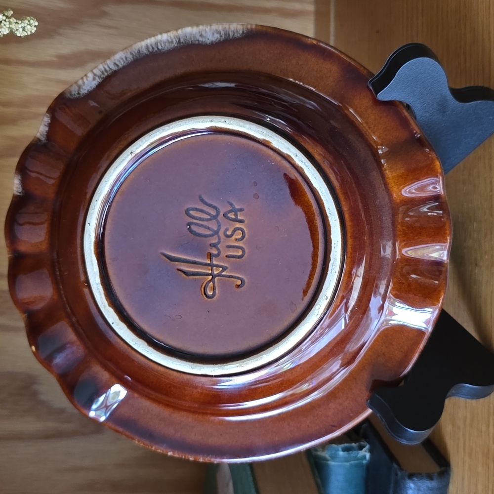 Hull USA Vintage Brown Drip Stag Ashtray Cottagecore Cabin Camp Mid Century - Picture 5 of 6